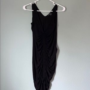Black scrunch dress